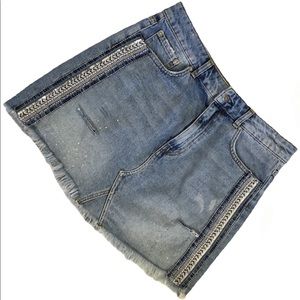 Free People Side Stripe Embellished skirt. Sz 12